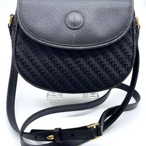 Auth Gucci Black Canvas Leather
007.14.0074 Shoulder Bag